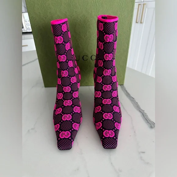 Gucci GG Jersey Tom Technical Fabric Boot - Picture 2 of 10